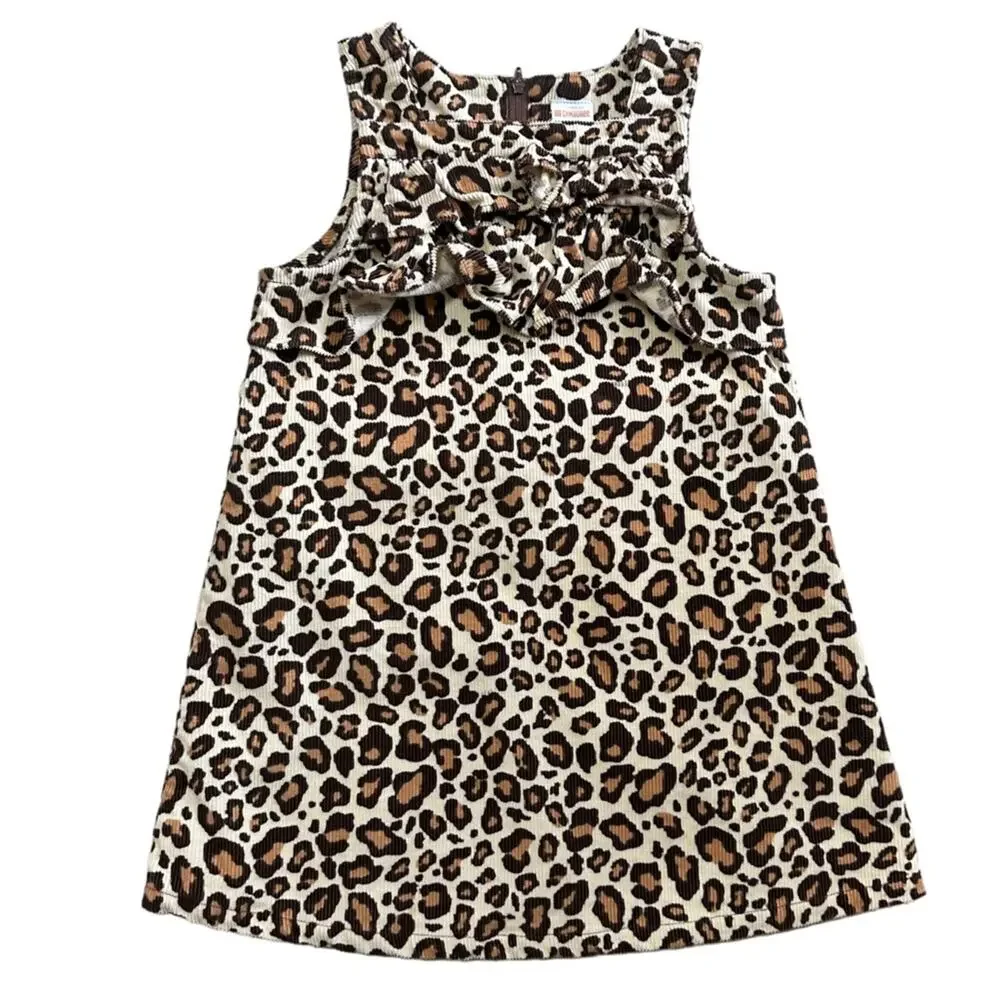 Gymboree Leopard Corduroy Dress Size 4 Animal Print